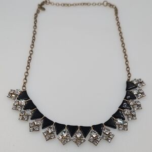 J. Crew Black and Gold Statement Necklace